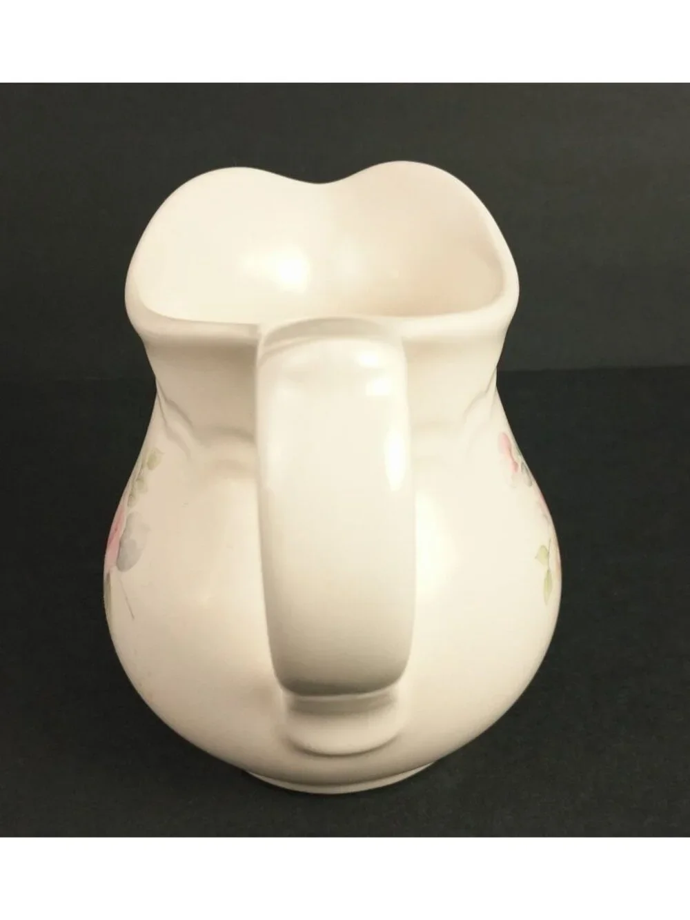 Pfaltzgraff Cream Pitcher Pink Floral Design - Made In USA - VTG Porcelain Cream